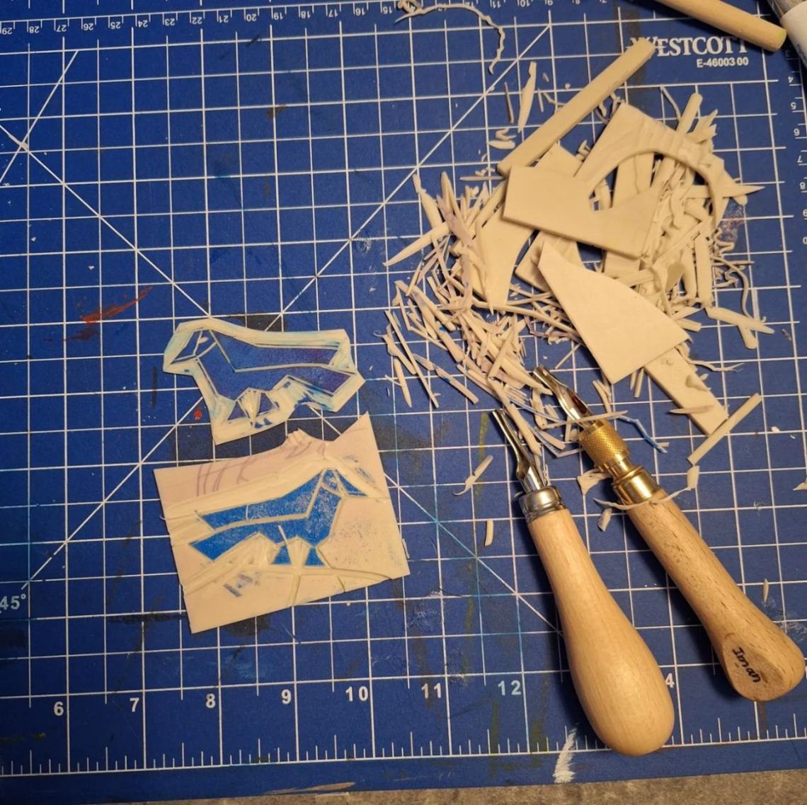 Lino printing workshop