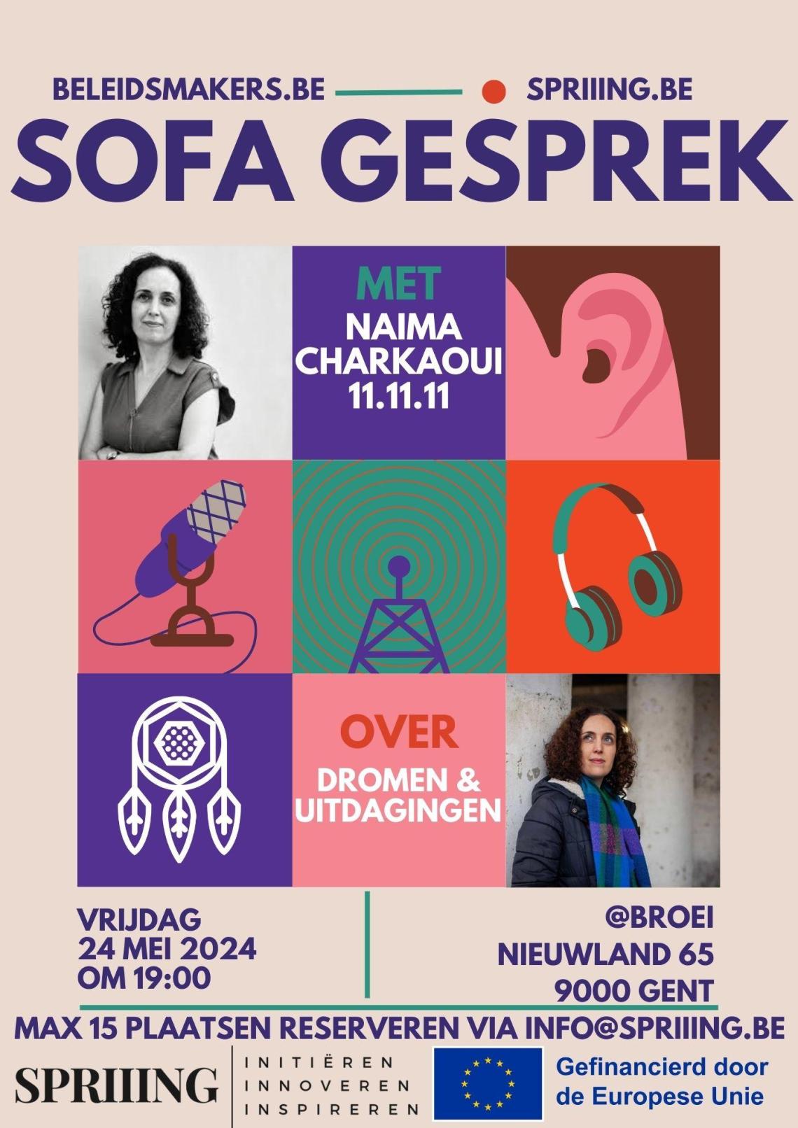 Sofa gesprek met Naima Charkaoui