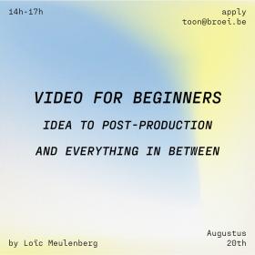 Workshop: Video for beginners