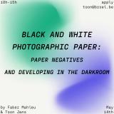 Black and white photographic paper: paper negatives and developing in the darkroom